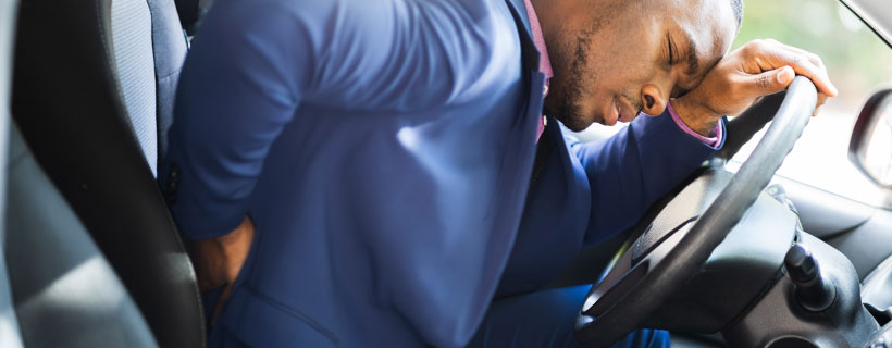 patient with sciatica in need of auto accident injury care in Coppell